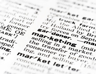Fototapeta premium definition of the word marketing