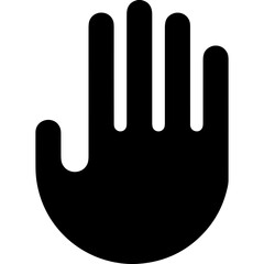 Hand icon symbol vector image. Illustration of the human finger design image