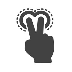 Hand icon symbol vector image. Illustration of the human finger design image