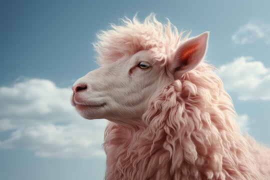 ピンクの羊,Generative AI AI画像