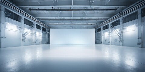 Obraz premium empty white photoshoot studio, generative AI