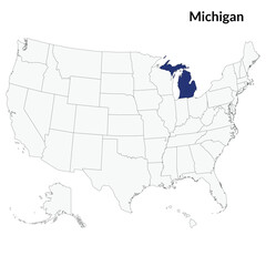 Michigan map. Map of Colorado. USA map
