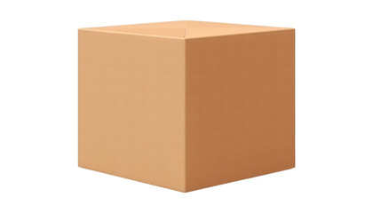 cardboard box isolated on transparent background cutout