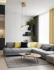 Stylish Interior of Modern Living Room