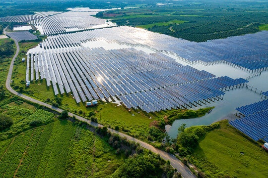 Photovoltaic panels, solar power plants