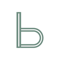 Monogram initial b letter mark logo design. Monogram design vector b logo. Monogram initial letter mark b logo. Design simple b monogram
