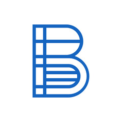 Monogram initial b letter mark logo design. Monogram design vector b logo. Monogram initial letter mark b logo. Design simple b monogram
