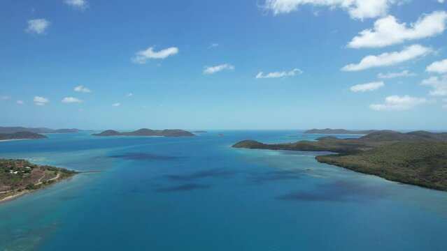 Aerial footage of Thursday Island Queensland Australia