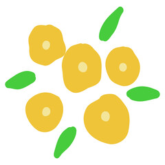 Flower painting for decoration, logo, book cover, colorful, vector illustration