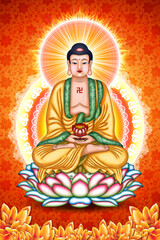 Obraz na płótnie Canvas Amitabha Buddha Buddhism