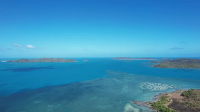 Aerial footage of Thursday Island Queensland Australia
