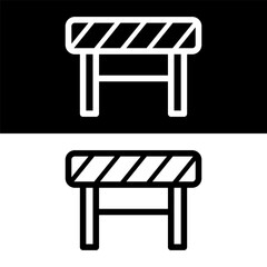 black and white barrier icon