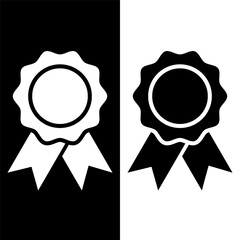 black and white medal