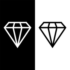 black and white diamond icon