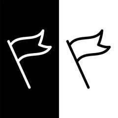 black and white flag icon
