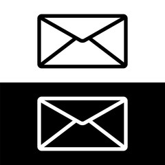 black and white enelope icon