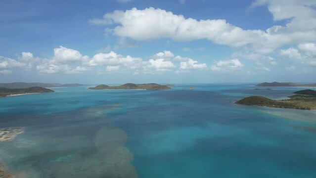 Aerial footage of Thursday Island Queensland Australia