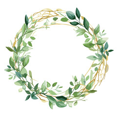 Fototapeta premium Watercolor leaves for wedding