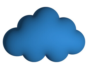 Cloudy weather icon 3d neture blue design for element