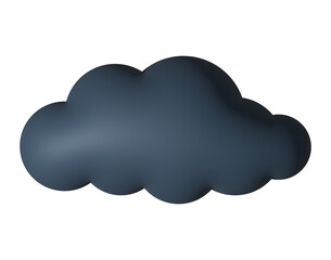 Cloudy weather icon 3d neture blue design for element