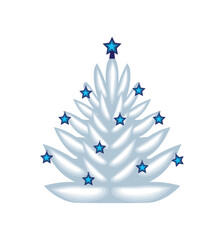 christmas tree with snow