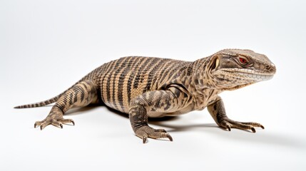 Fototapeta premium A monitor lizard on a white background