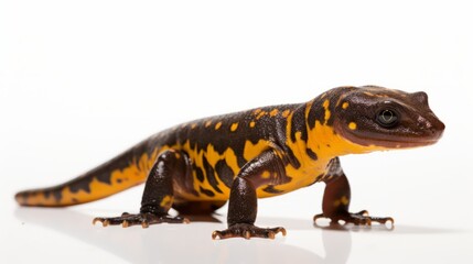 A salamander on a white background