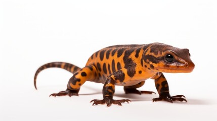 A salamander on a white background