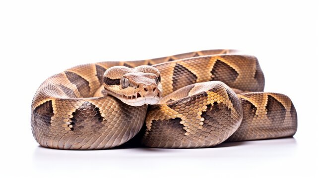 A python on a white background