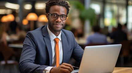 Maximizing Productivity: Businessman Focused and Swift on the Keyboard