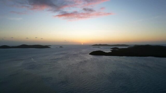 Aerial footage of Thursday Island Queensland Australia