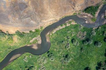 Tucannon River Near Confluence with Snake River in Eastern Washington