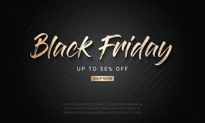 black friday special sale golden text effect with black bg.