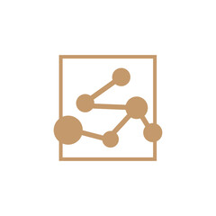 Neuron Logo, Cel Dna Network Vector, And Particle Technology, Simple Illustration Template Design