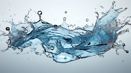 water splash isolated on white