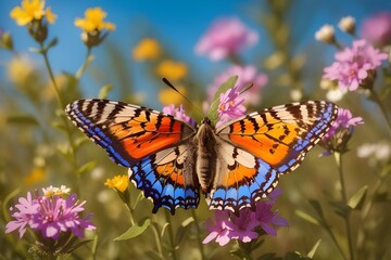 Nature's Ballet Butterfly and Wildflower - Generative AI Edition




