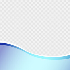 Vector blue wavy background template
