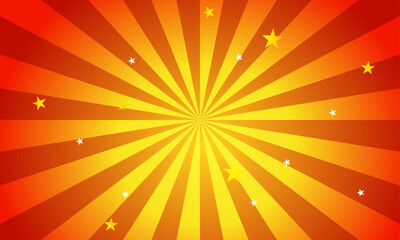 Vector gradient background with star and rays
