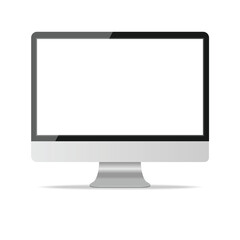 Modern flat wide screen lcd, Ultra plasma tv full high-definition,Computer monitor blank display isolated on white background