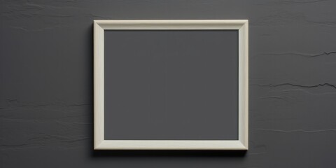 mockup frame, minimalist, dark gray wall color background, generative AI