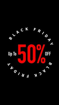 Black Friday Discount Portrait Motion Graphic