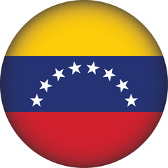 Venezuela Flag Round Shape illustration Vector