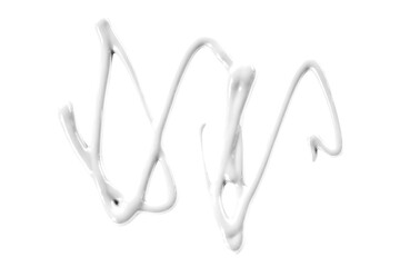 white watercolor drop zigzag isolated on transparent background