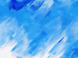 Obraz premium Minimalist Abstraction: Broad Brush Strokes Pattern, Blue Theme
