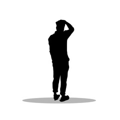 Boy standing with pose