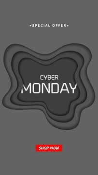 Cyber Monday Special Offer Paper Portrait