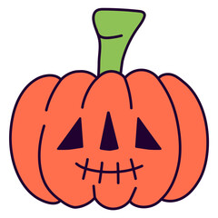 halloween pumpkin with face
