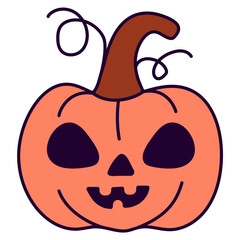 halloween pumpkin with big eyes
