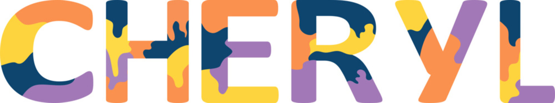 Cheryl Colorful 3d Abstract Text name
