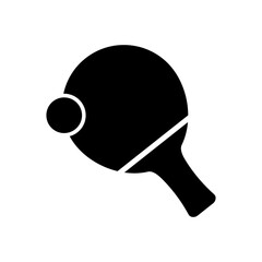 table tennis icon. Pickleball paddle with ball